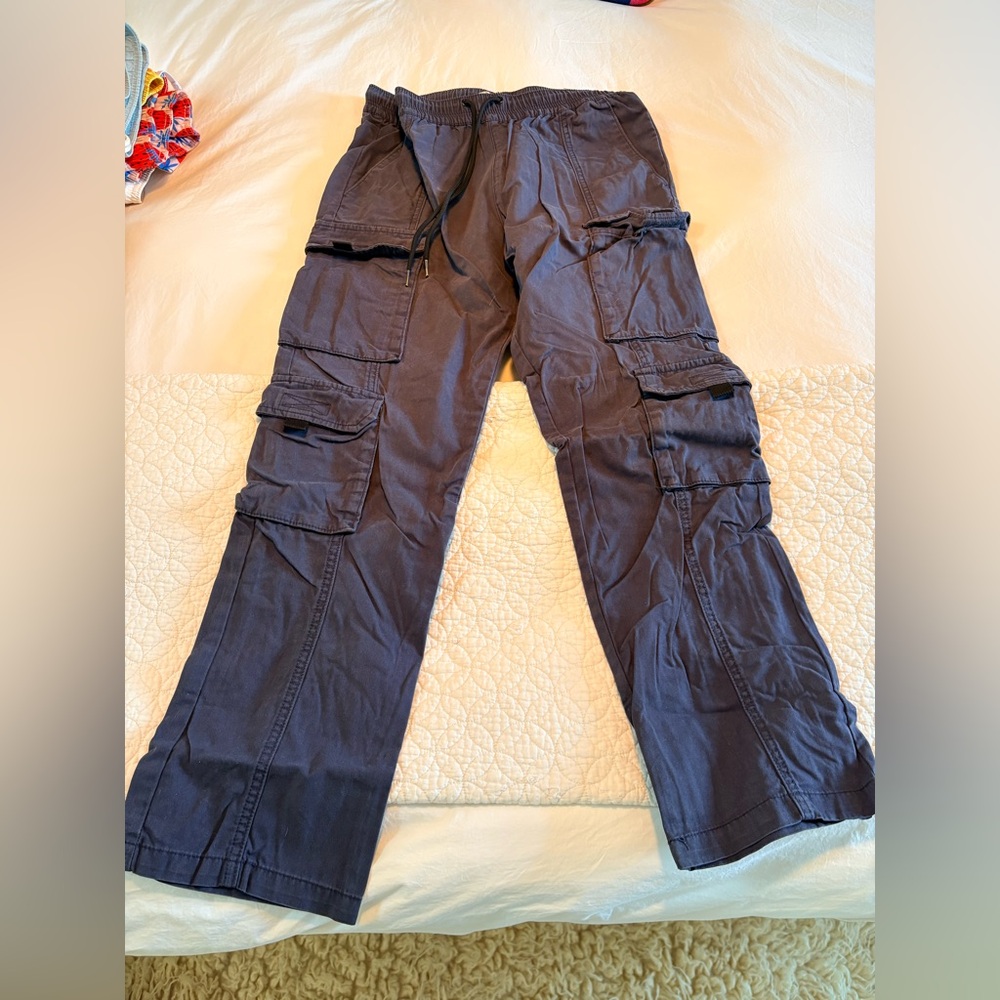 Pac Sun Cotton blend Navy Pull-on Loose Cargo Pant